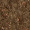 Tapeta Botaniczna patyna: kwiaty vintage, brąz, beż, rdzawy, oliwka