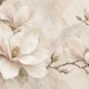 Tapeta Magnolie w świetle: magnolie, krem, beż, pudrowy róż, brąz