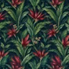 Tapeta Rubinowe tropiki: tropikalne liście, zieleń, bordo, granat